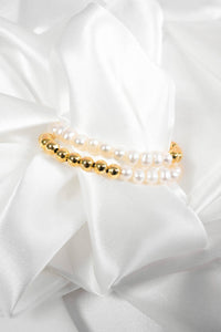 Gold Lust Bracelet - Pearl